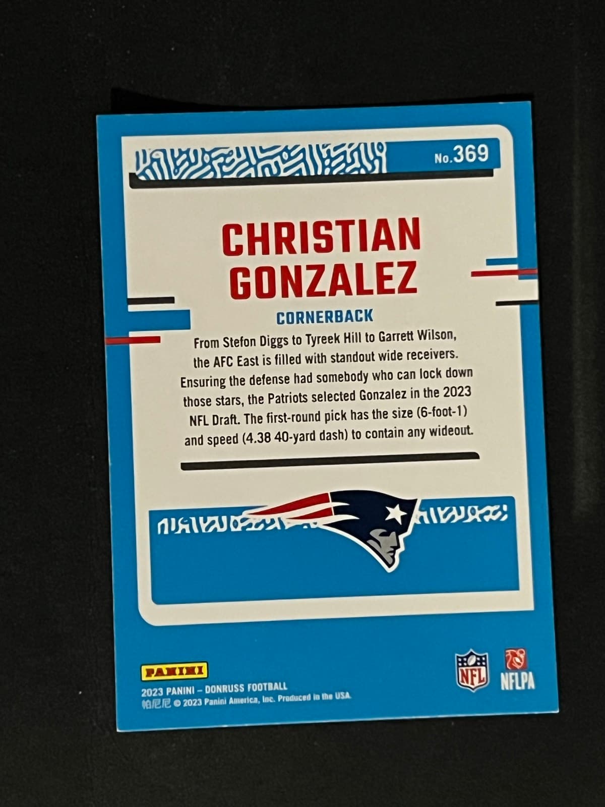 Christian Gonzalez back