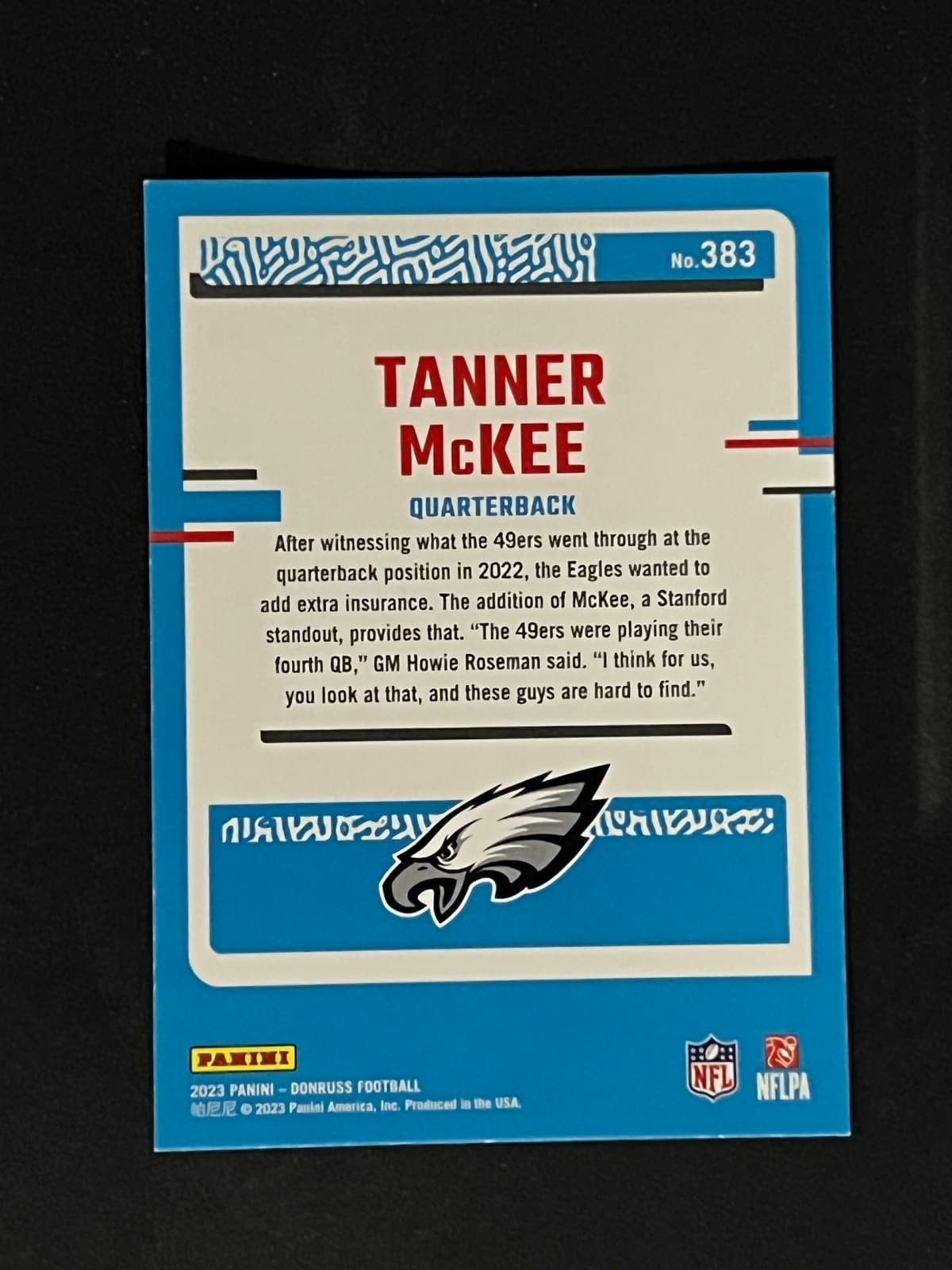 Tanner McKee back