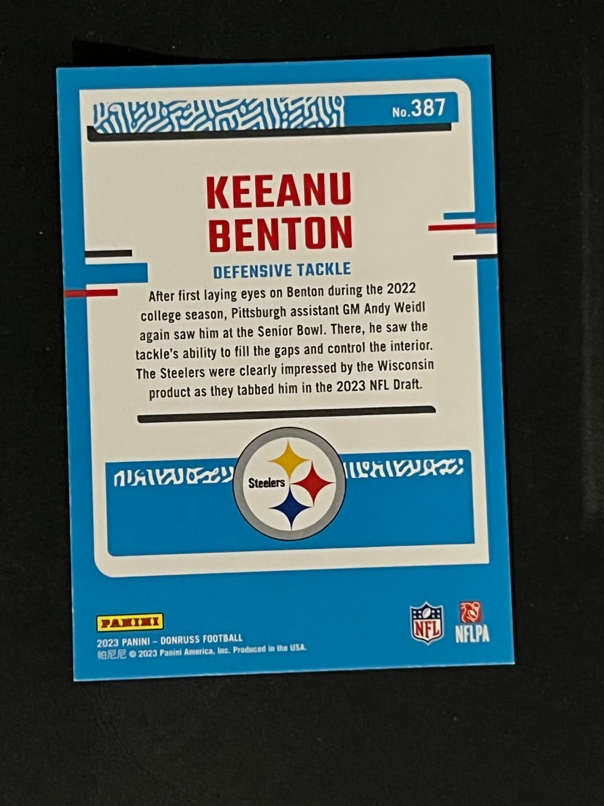 Keeanu Benton back