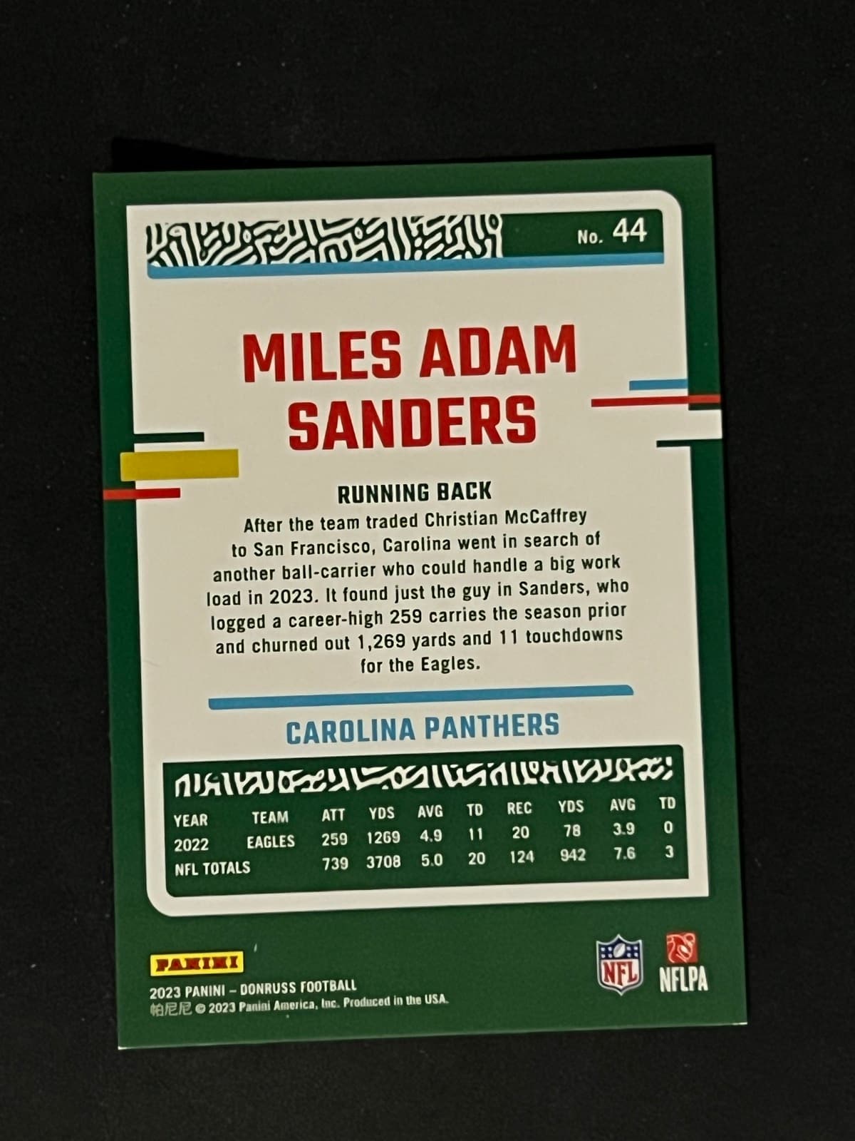 Miles Adam Sanders back