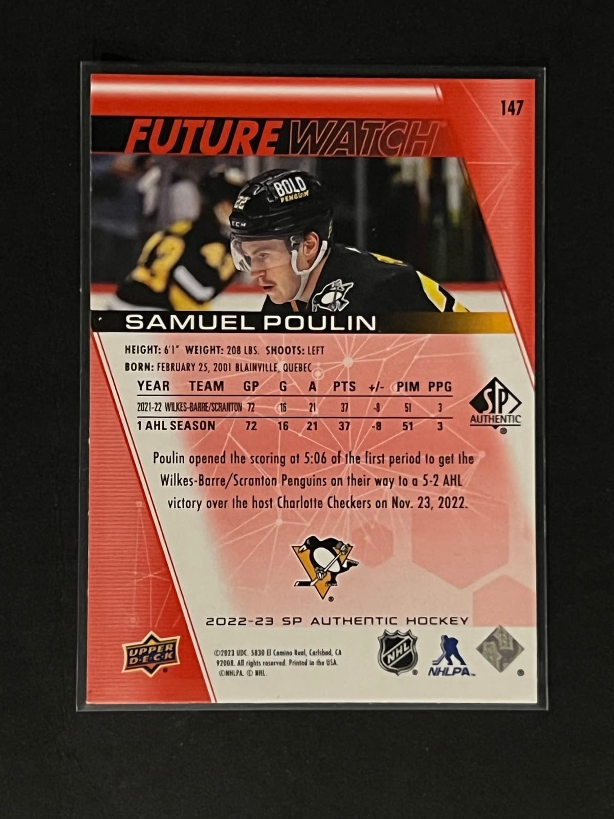 Samuel Poulin back