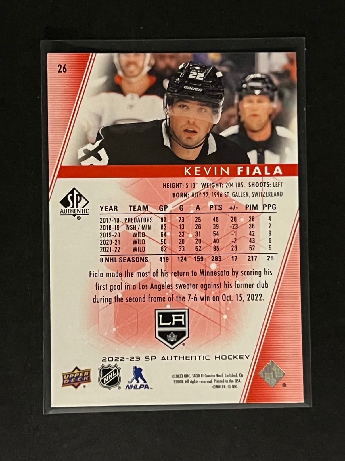 Kevin Fiala back