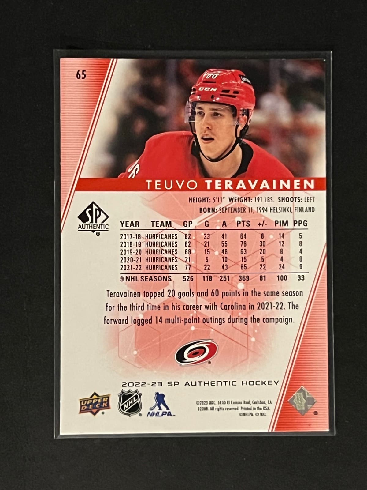 Teuvo Teravainen back