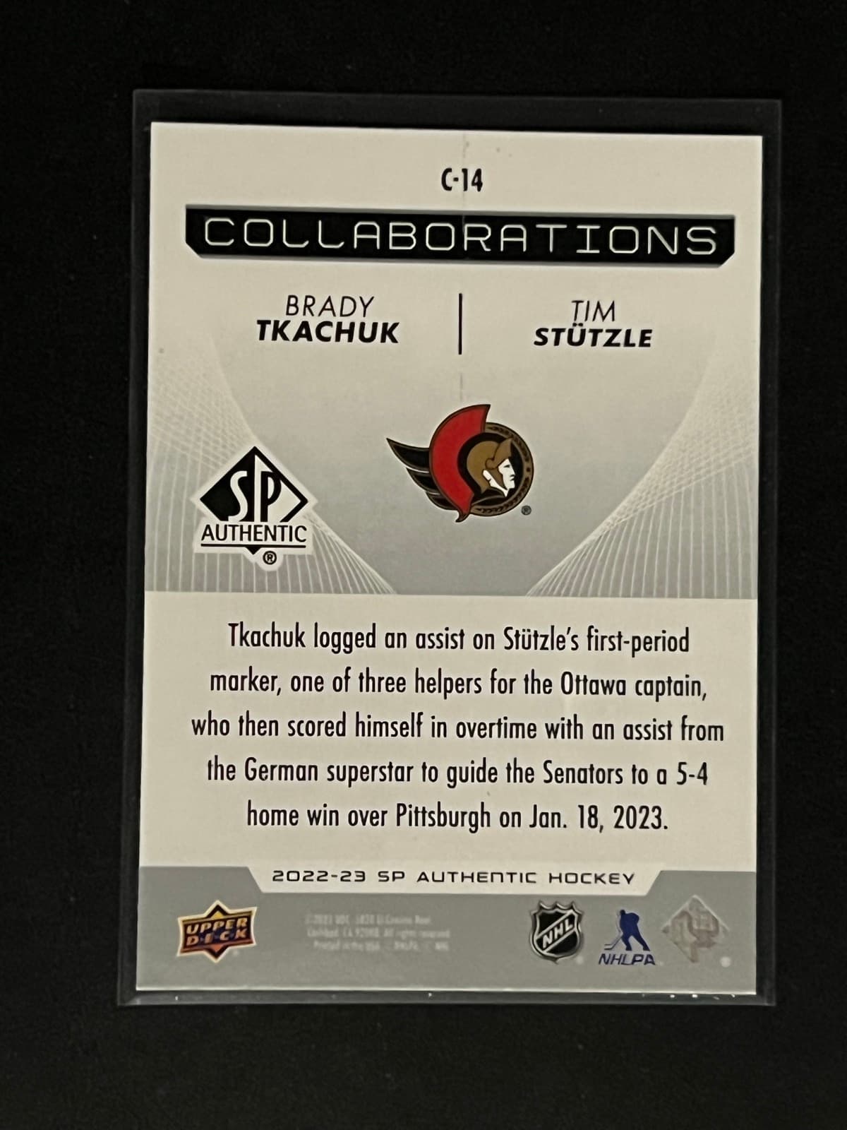 Brady Tkachuk / Tim Stützle back