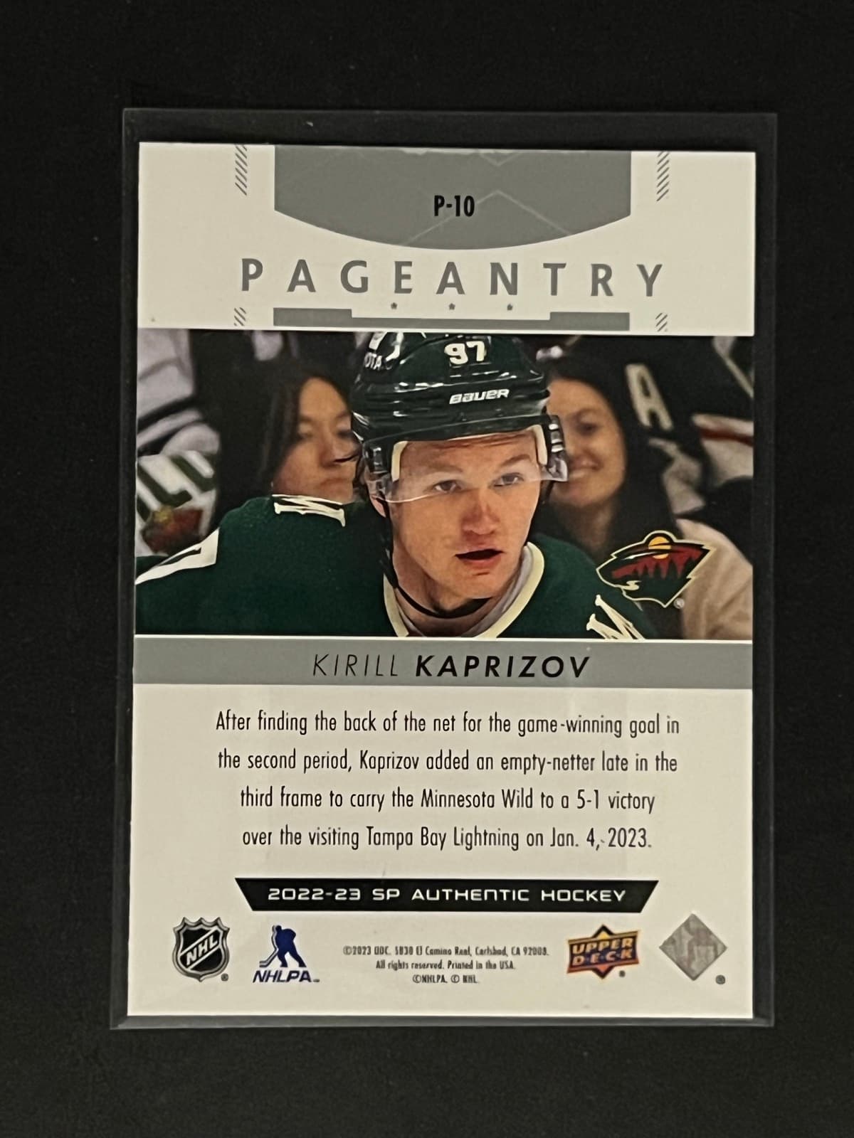 Kirill Kaprizov back