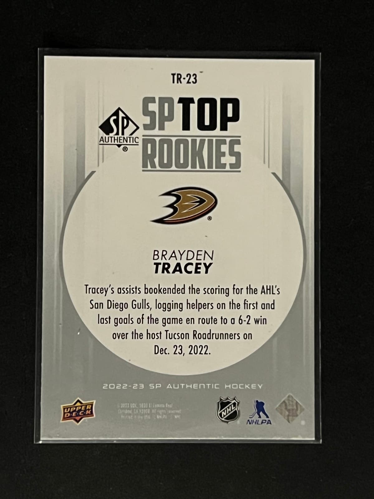 Brayden Tracey back