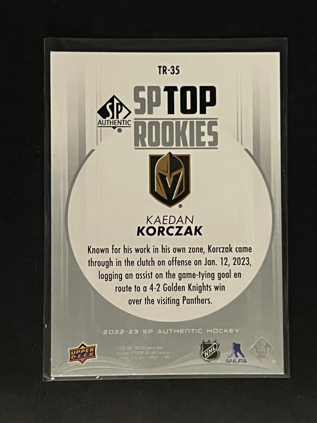 Kaedan Korczak back