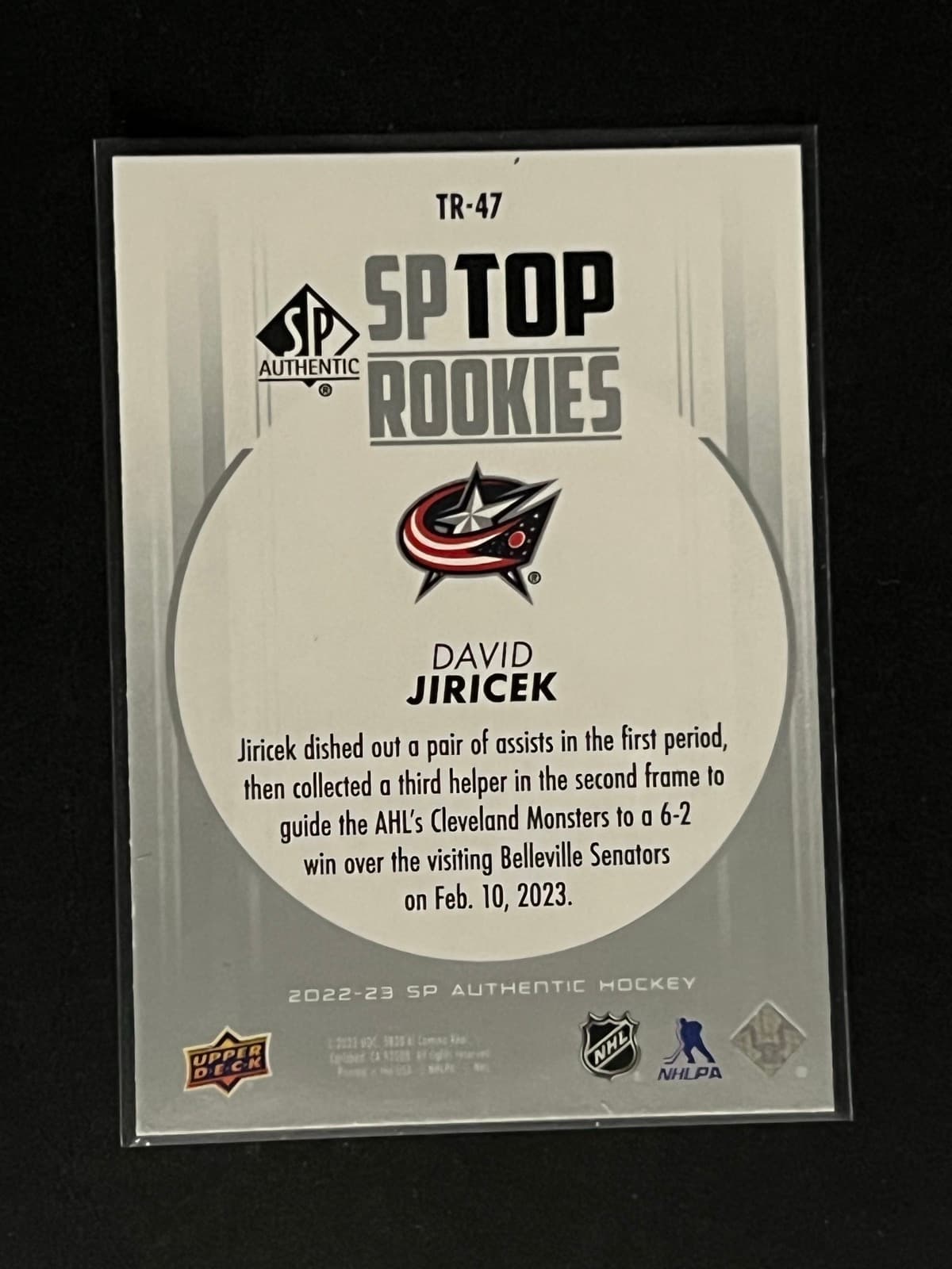 David Jiricek back