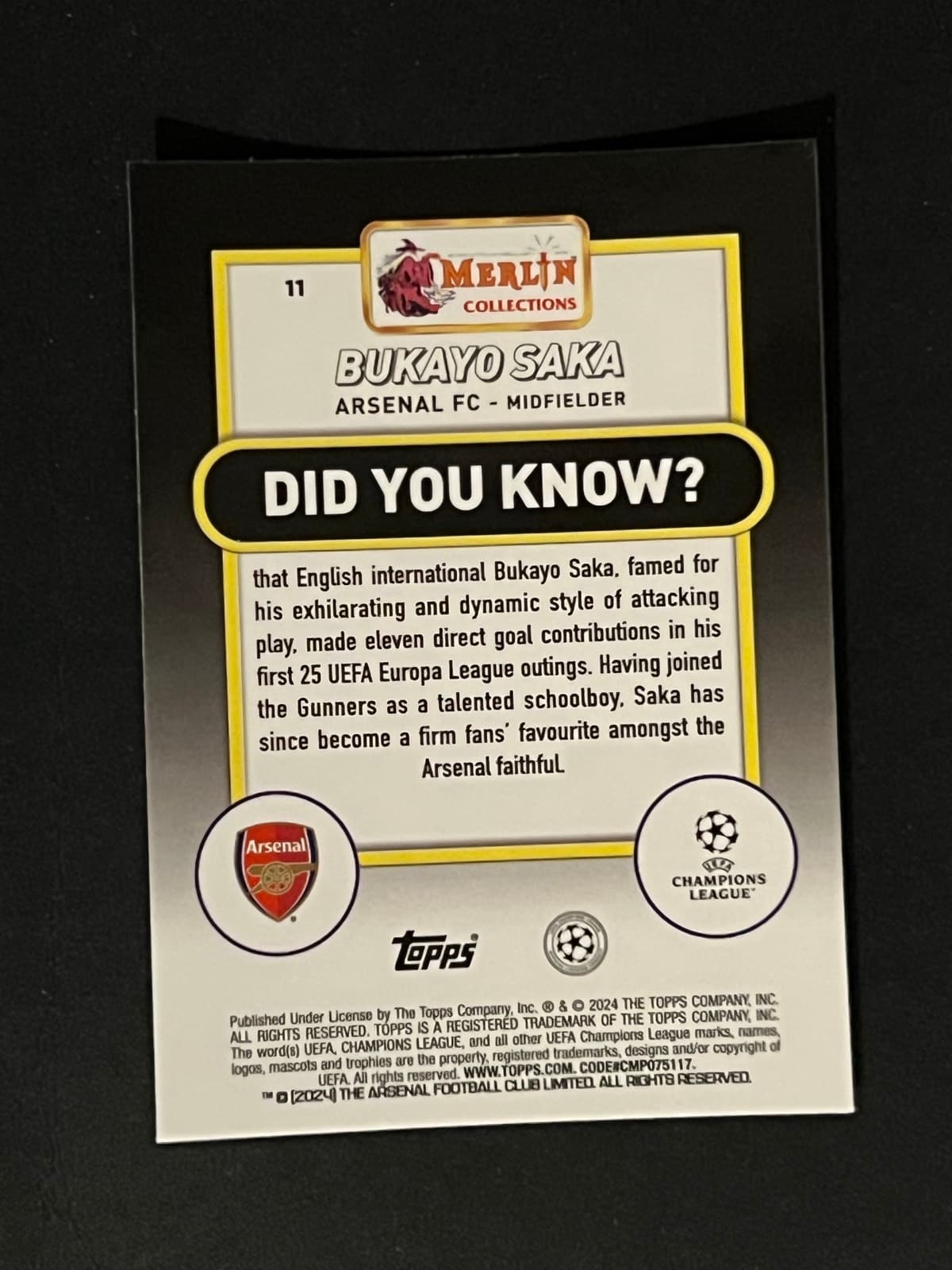 Bukayo Saka back