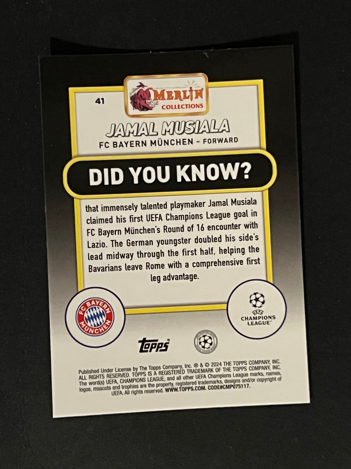 Jamal Musiala back