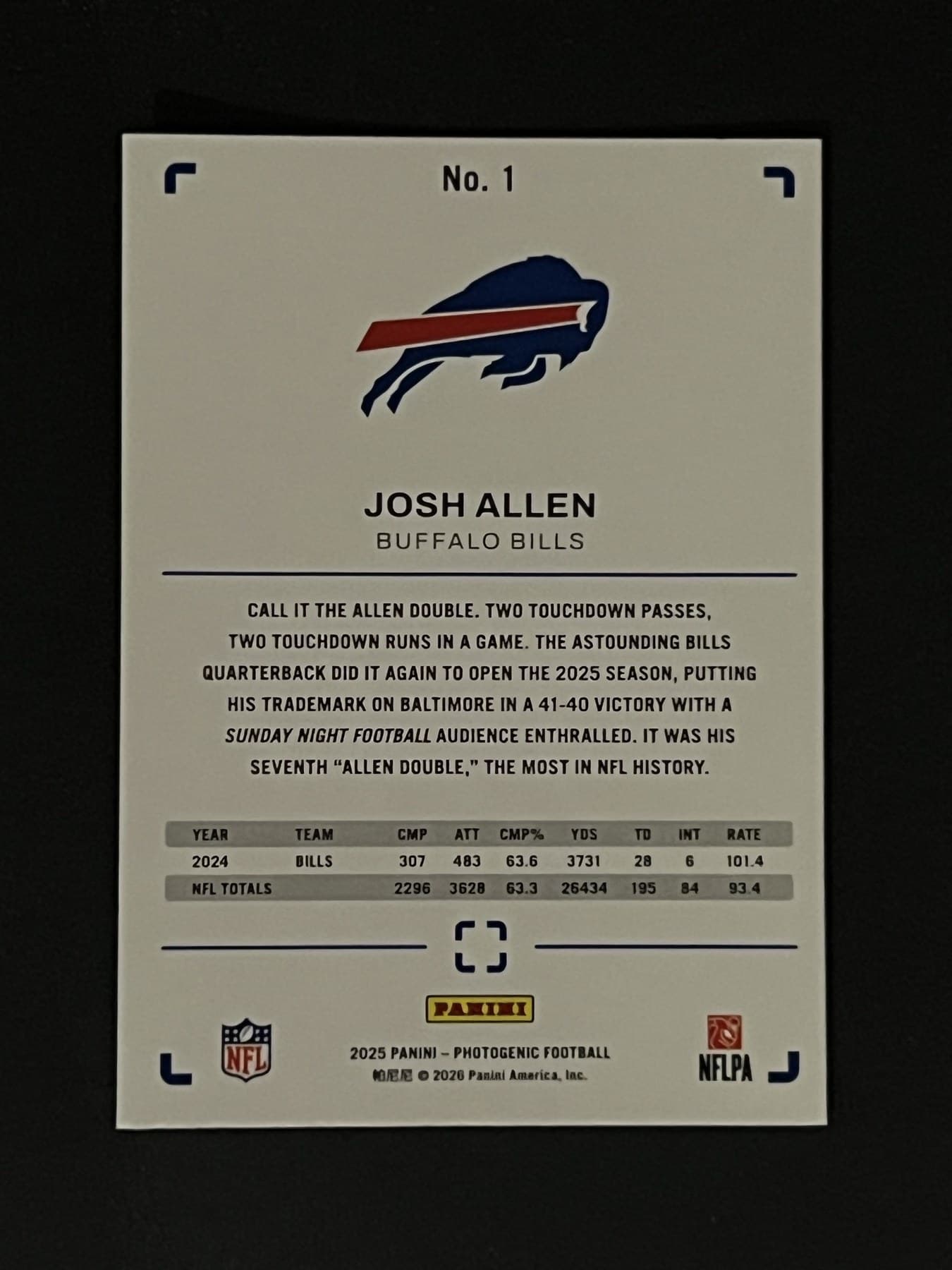 Josh Allen back
