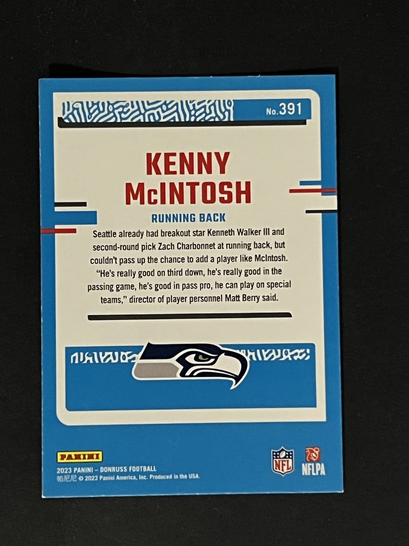 Kenny McIntosh back