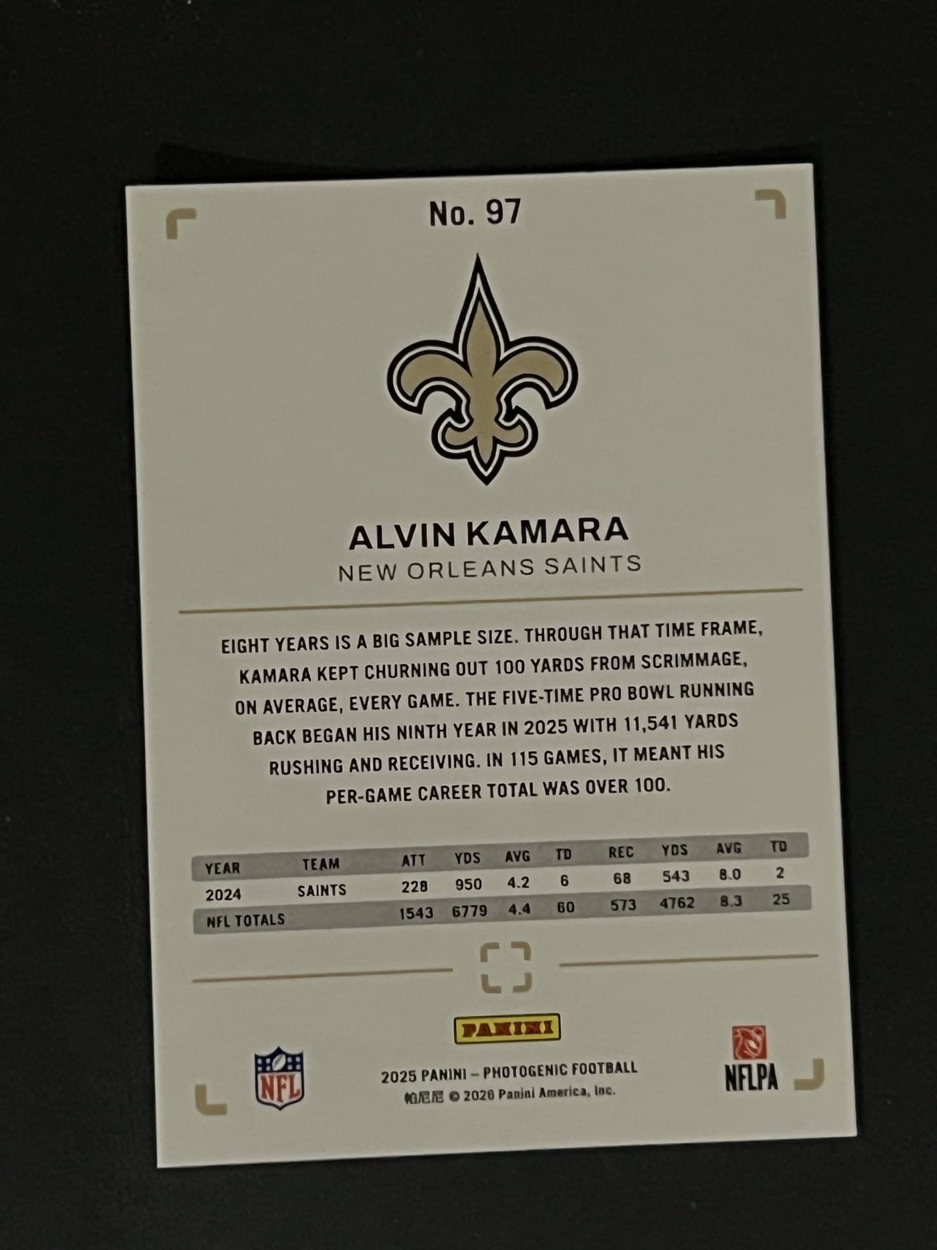 Alvin Kamara back