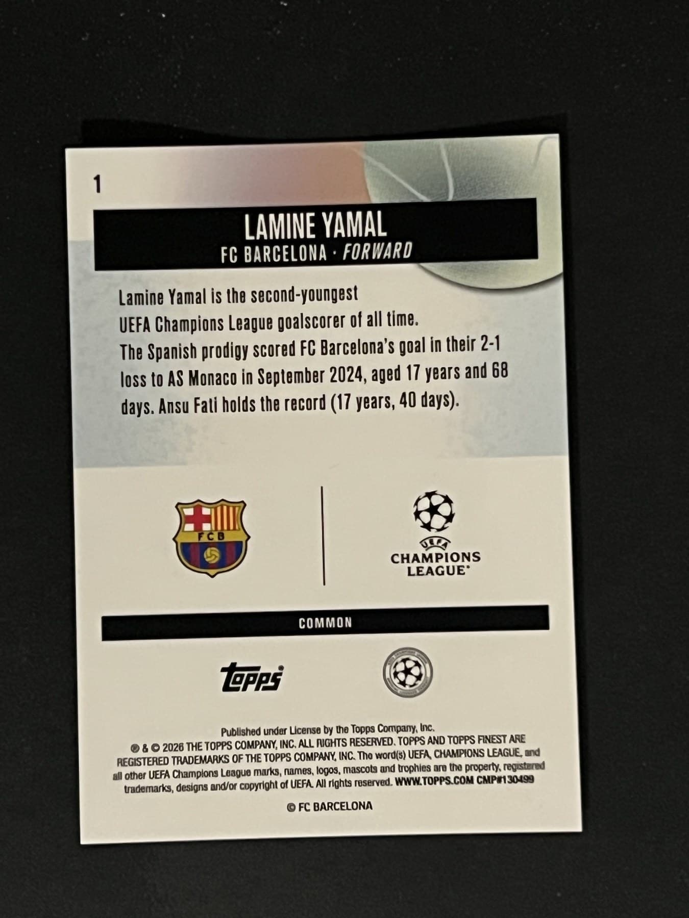 Lamine Yamal back