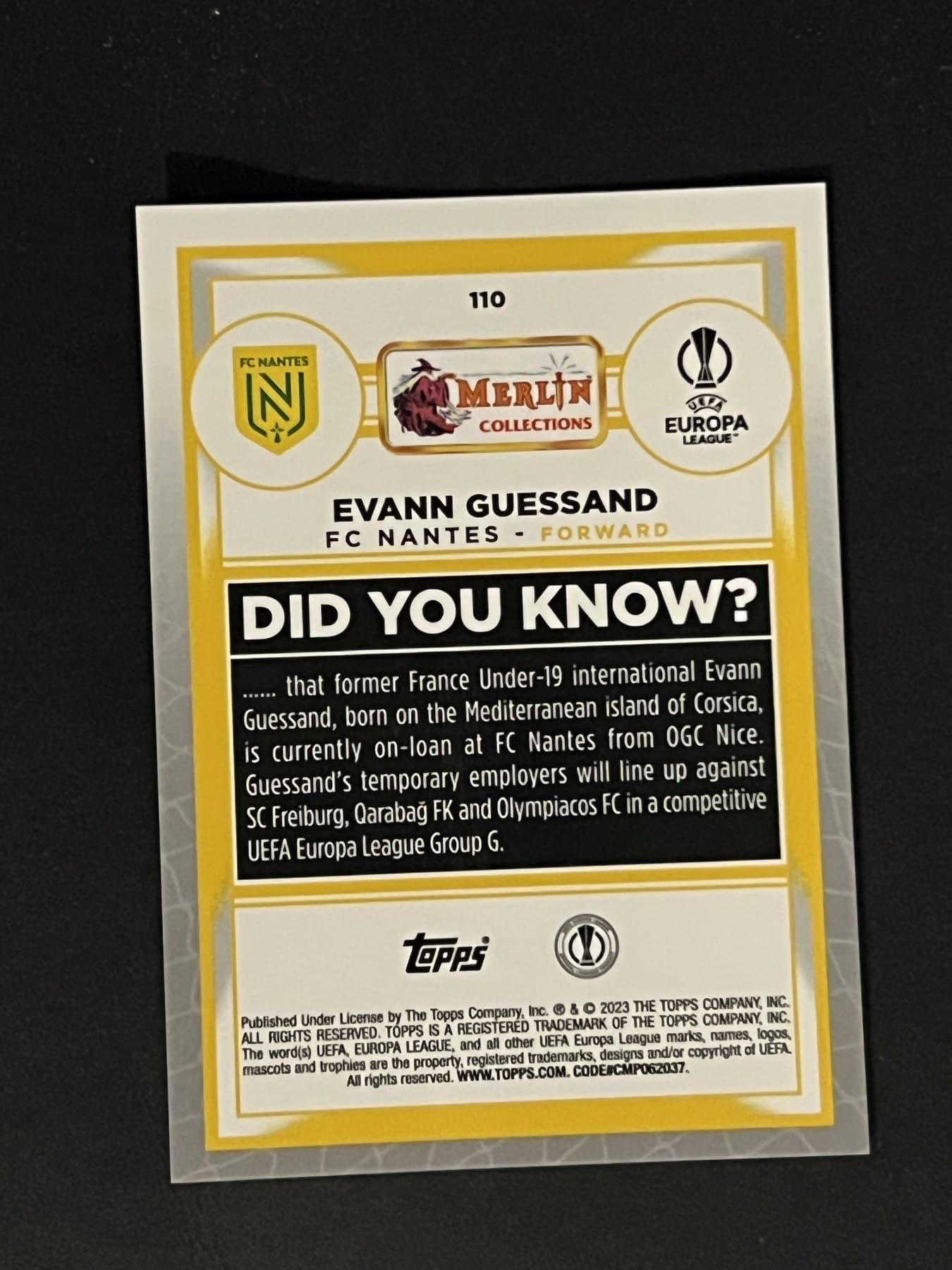 Evann Guessand back