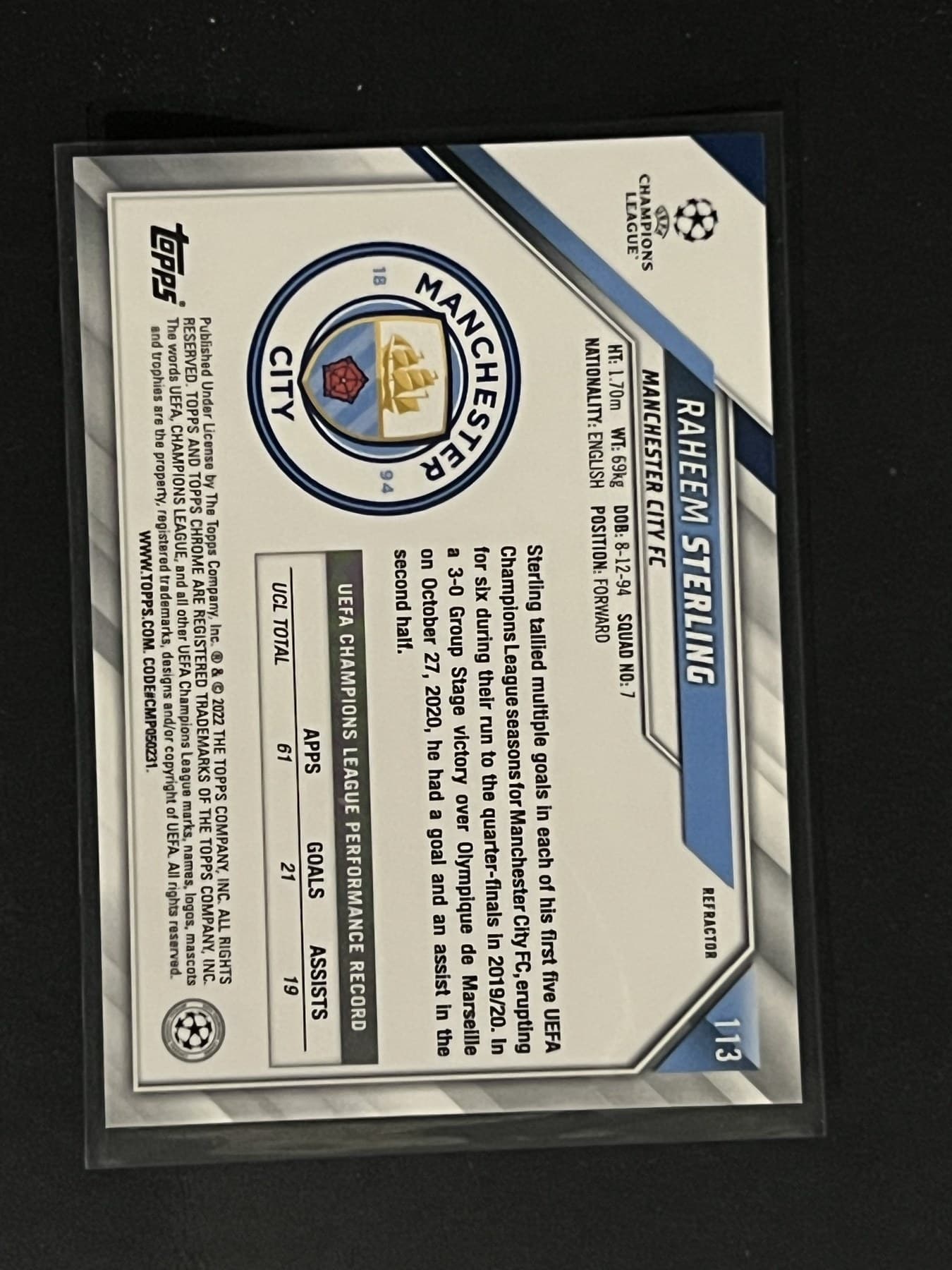 Raheem Sterling back