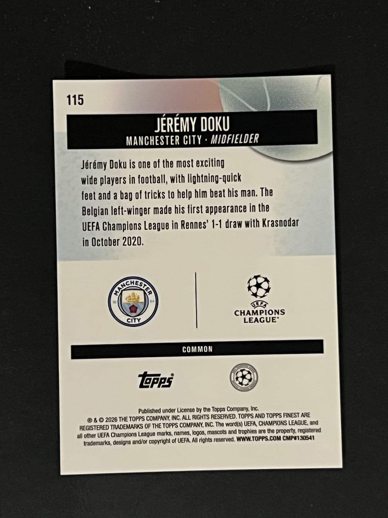 Jérémy Doku back