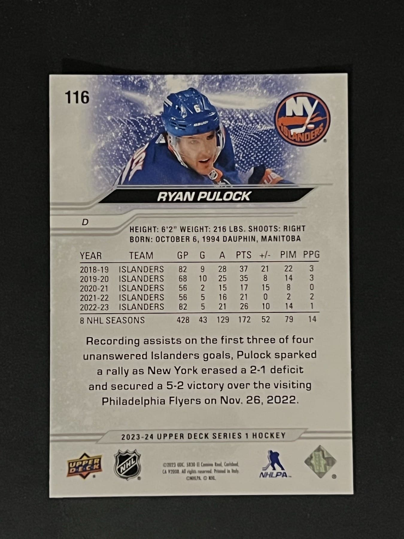 Ryan Pulock back