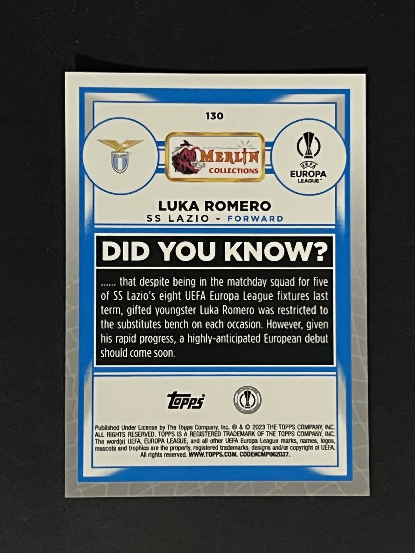 Luka Romero back