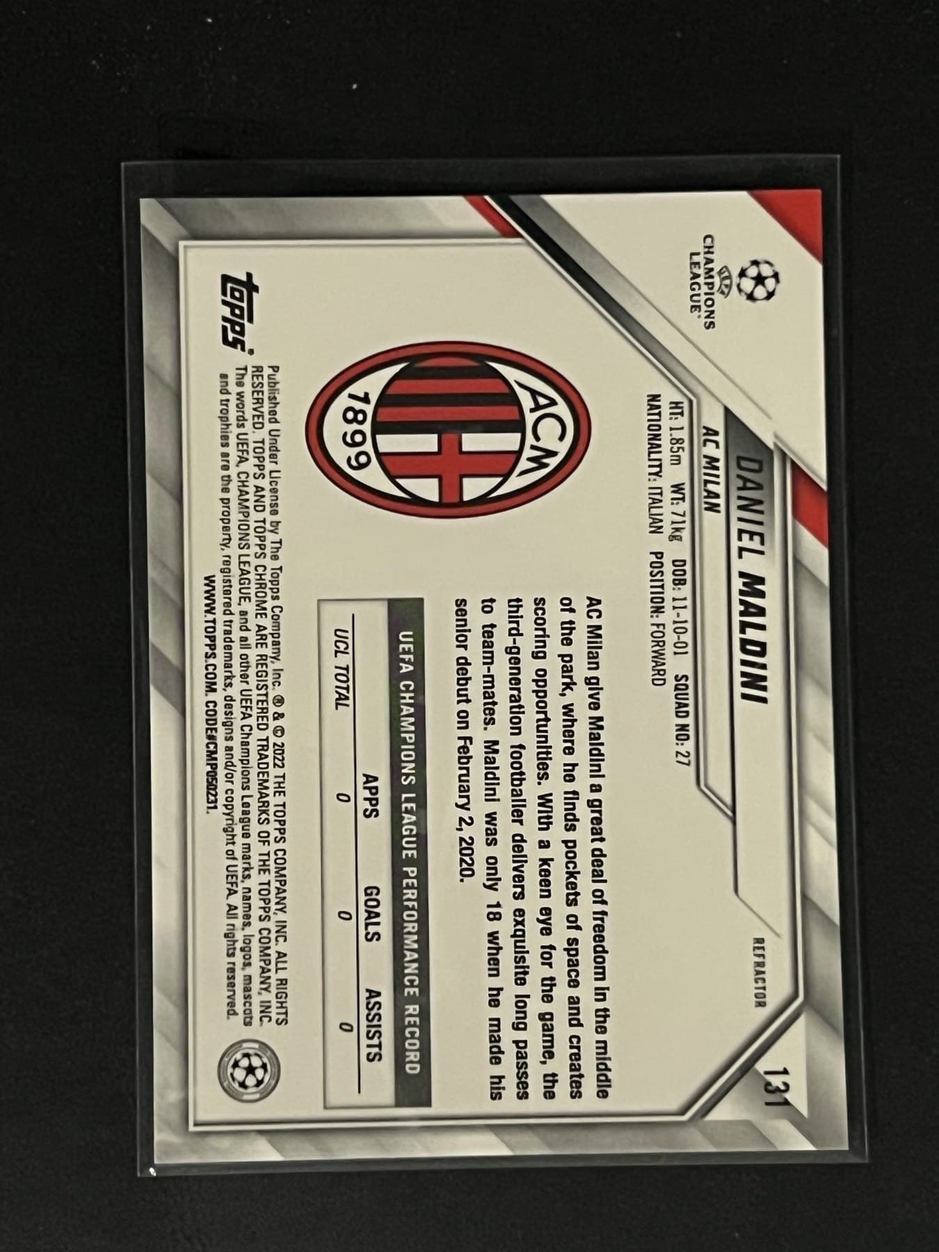 Daniel Maldini back