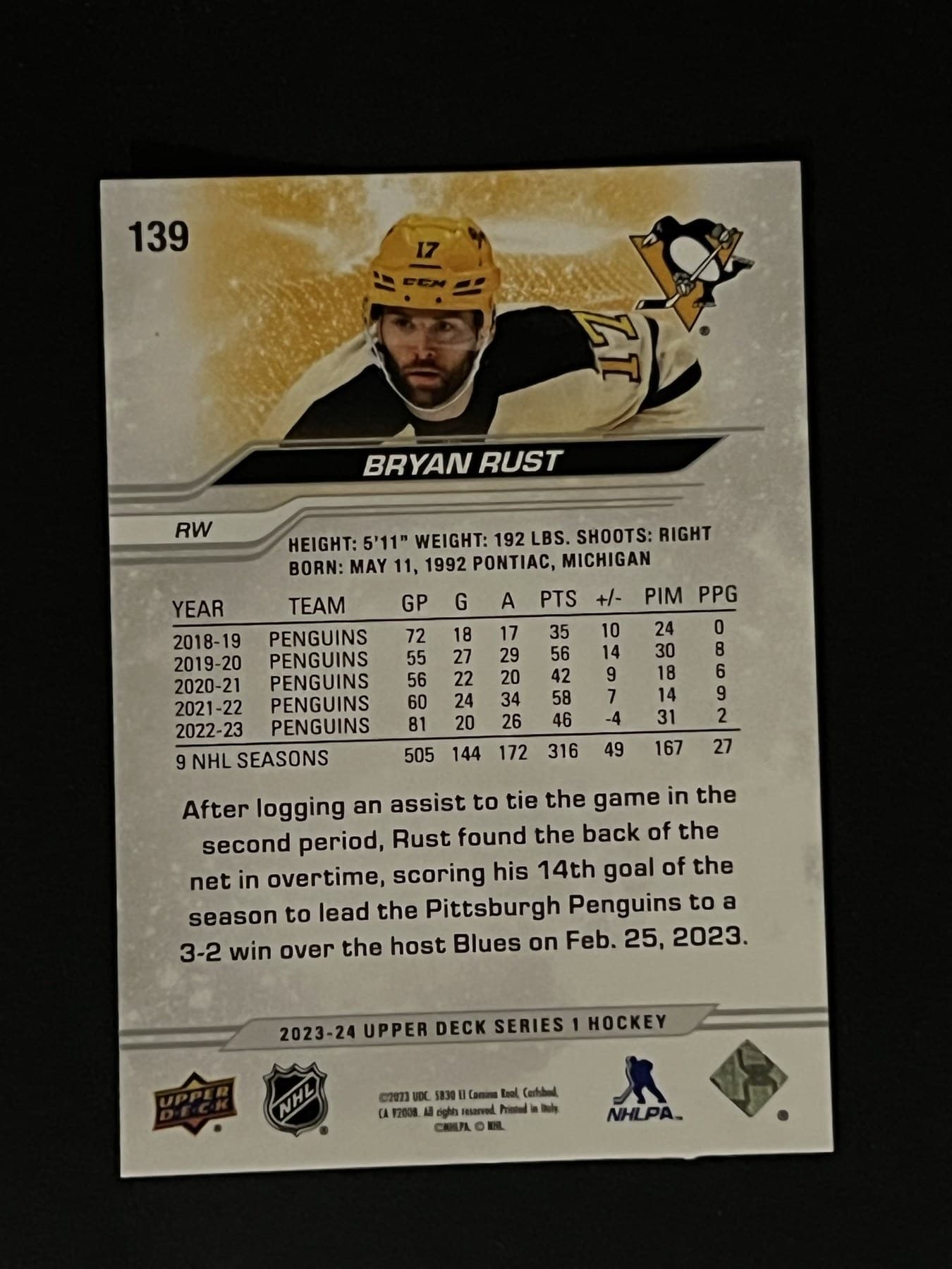 Bryan Rust back