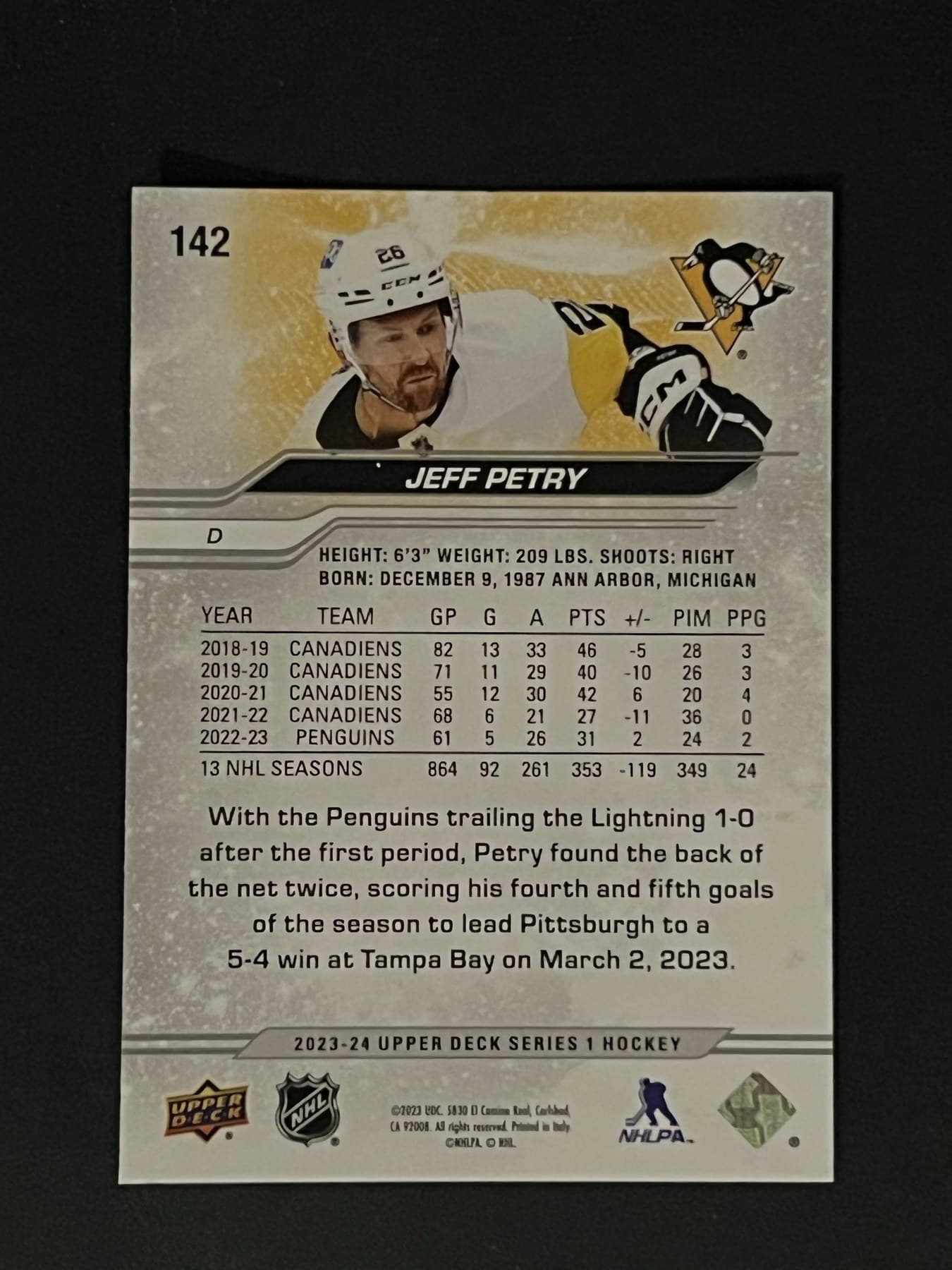 Jeff Petry back