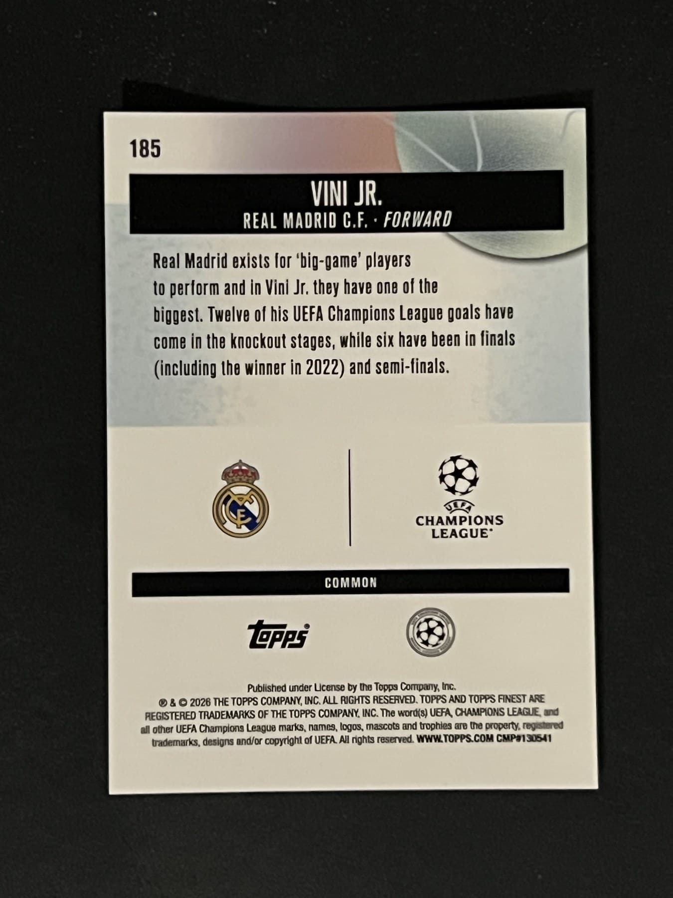 Vini Jr. back