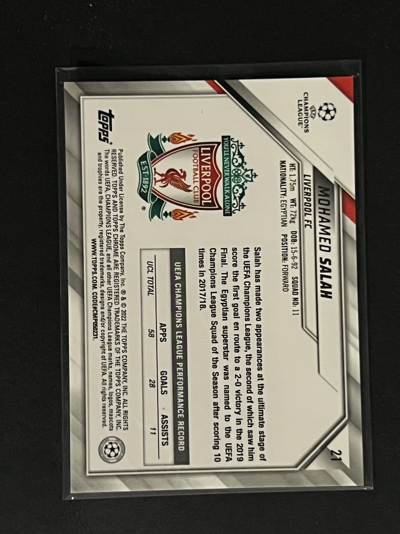 Mohamed Salah back