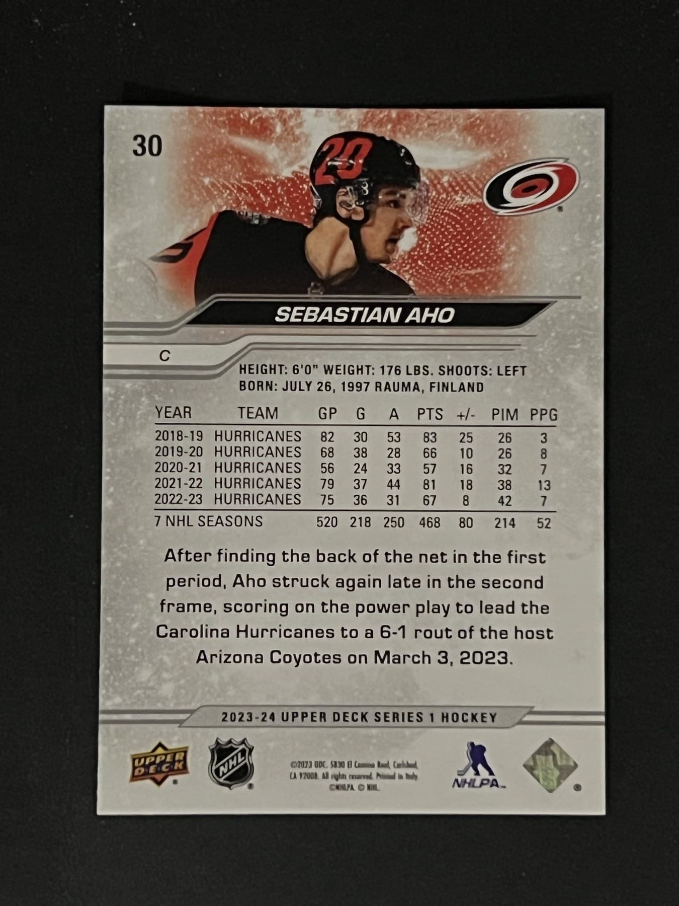 Sebastian Aho back