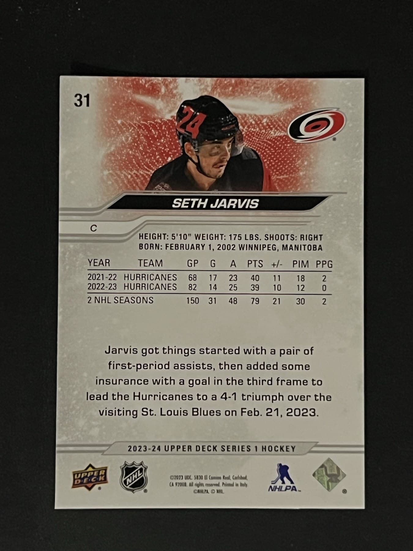 Seth Jarvis back