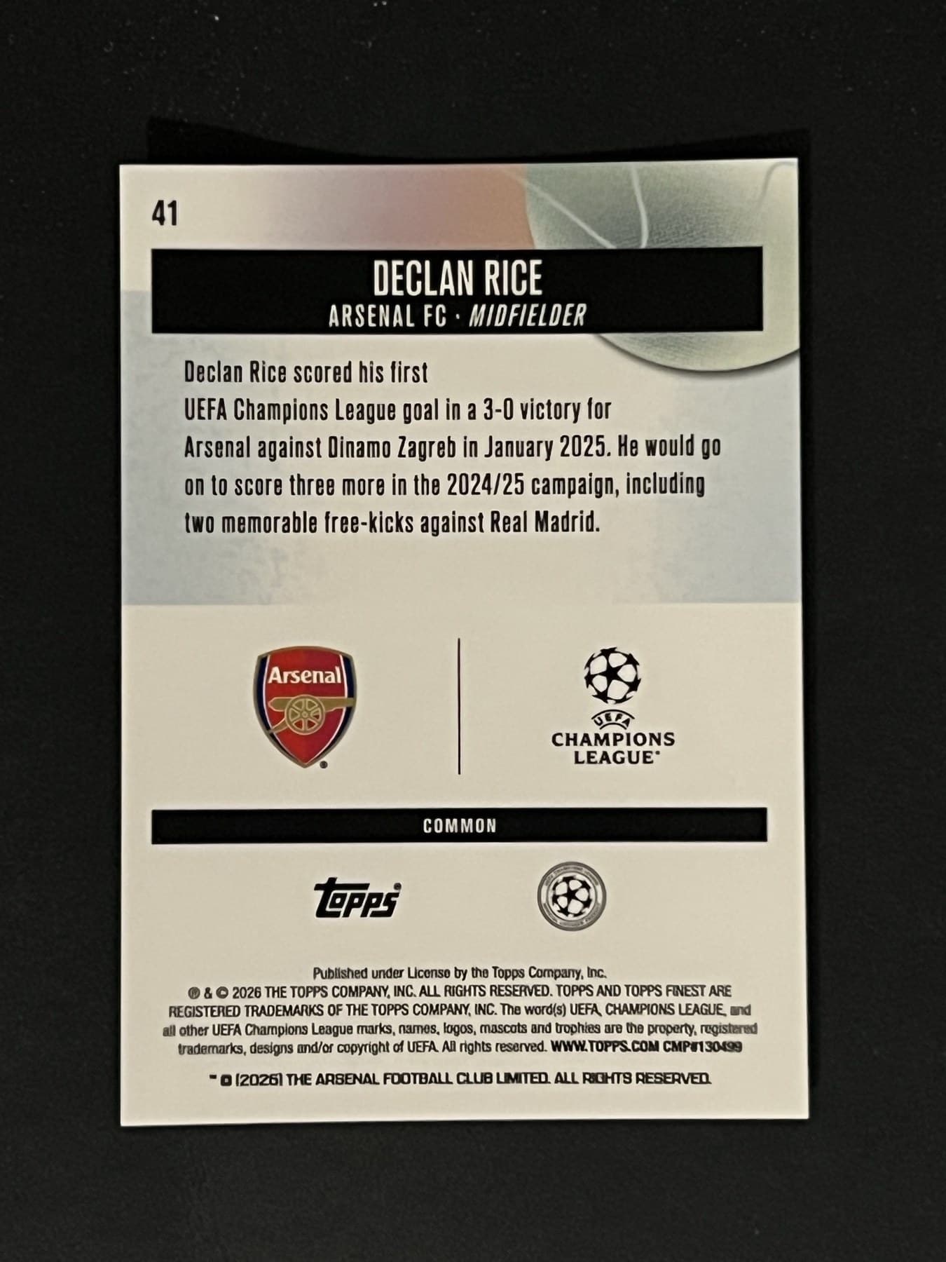 Declan Rice back