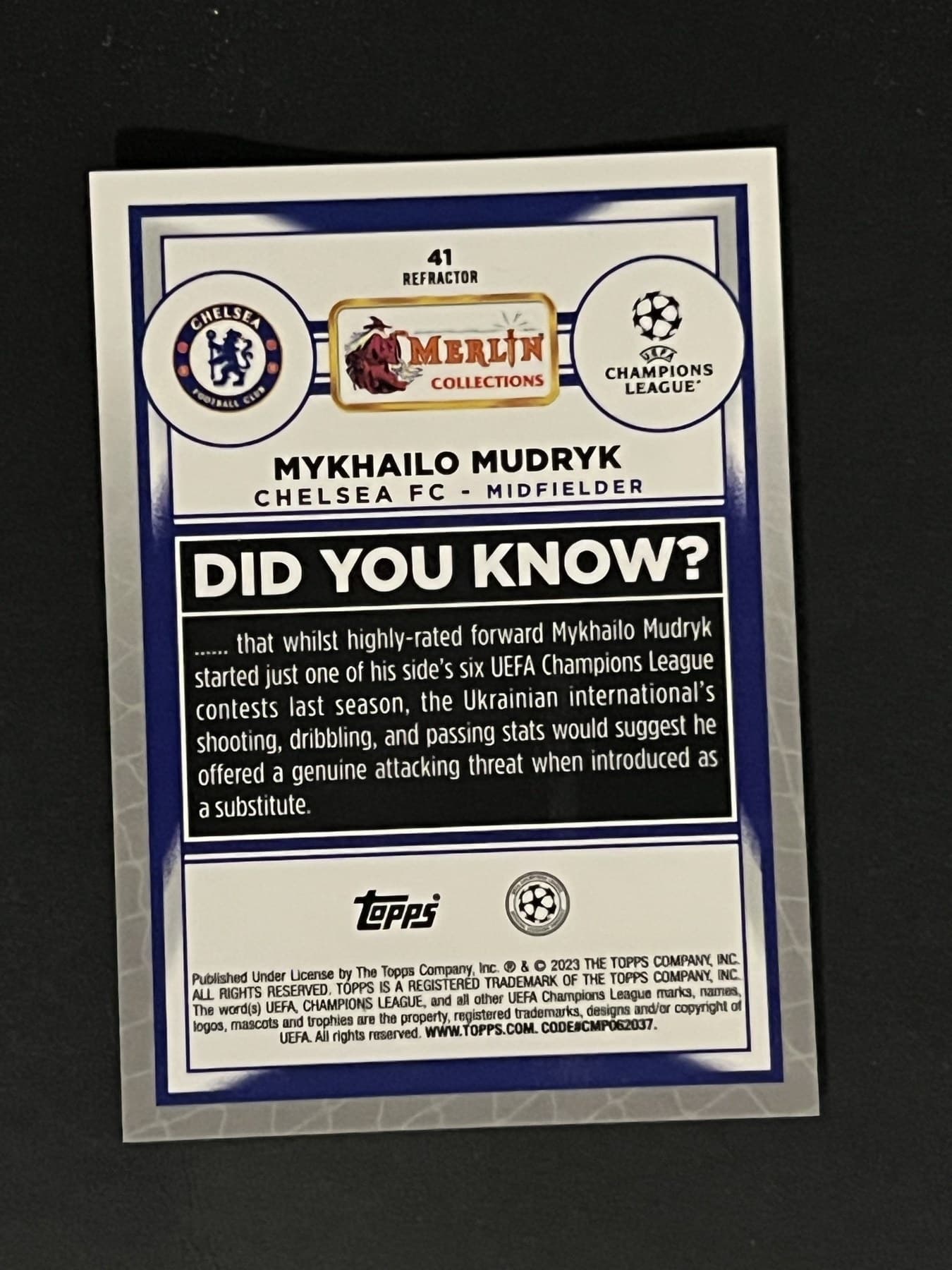 Mykhailo Mudryk back