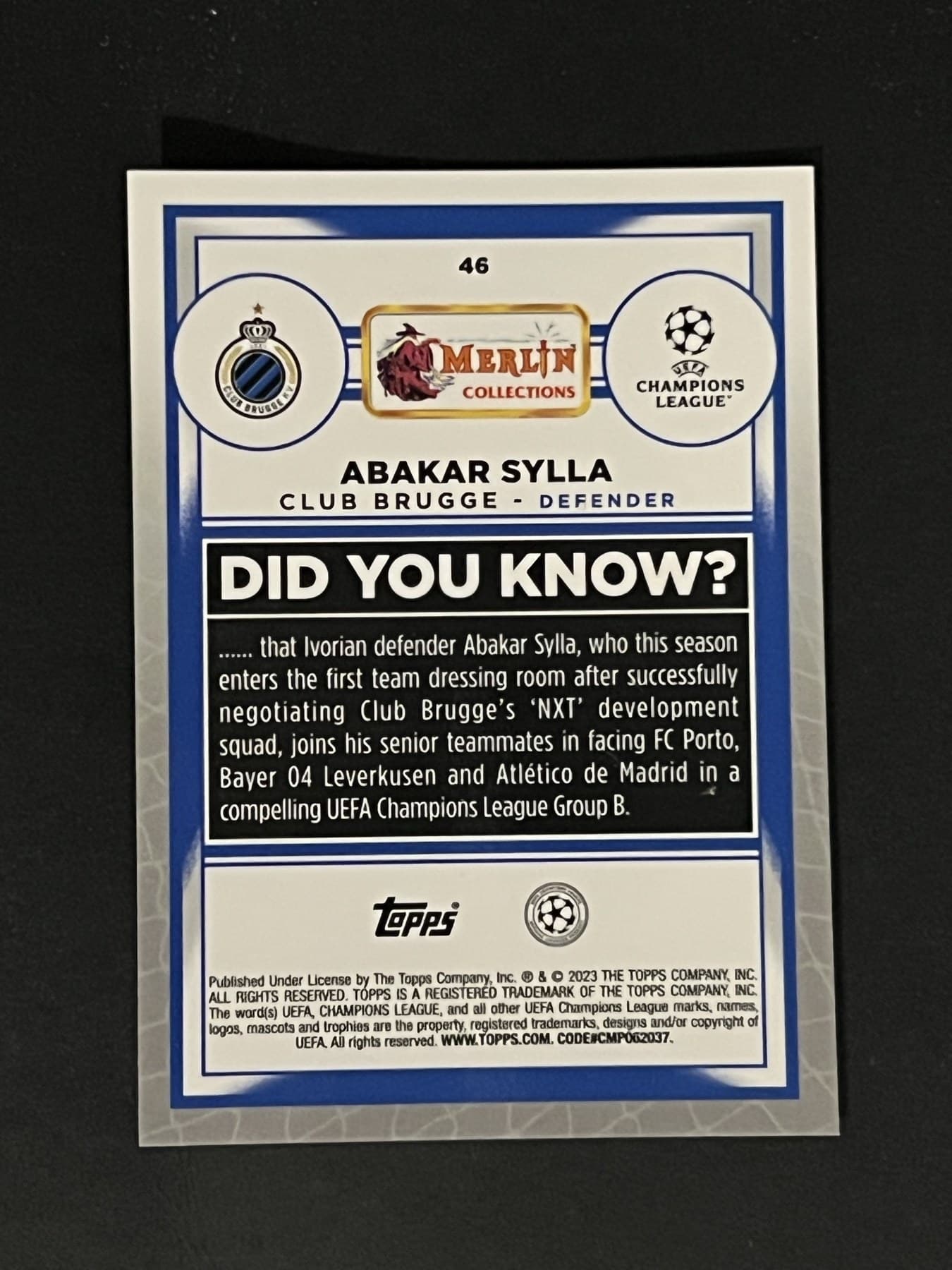 Abakar Sylla back