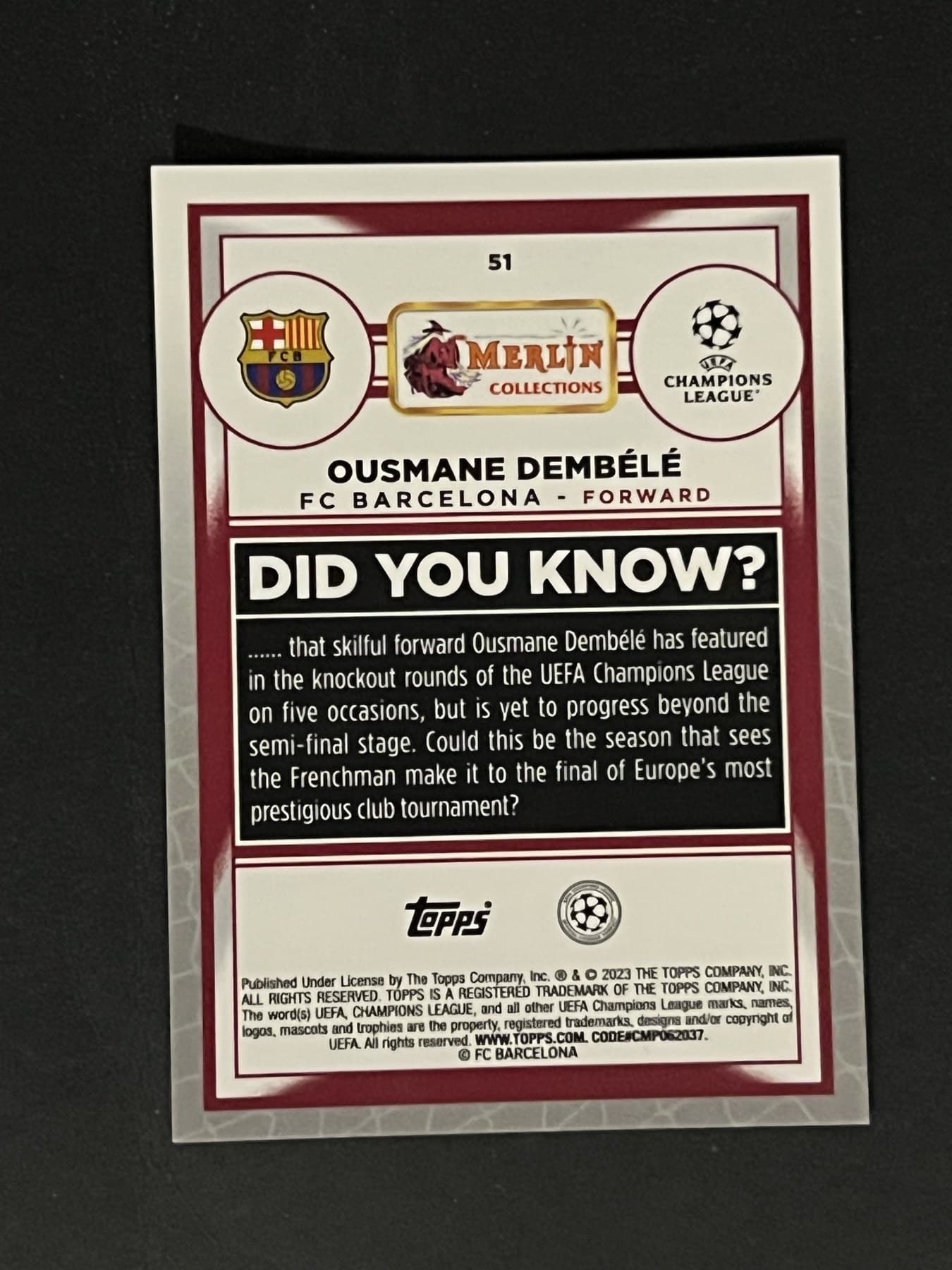 Ousmane Dembélé back