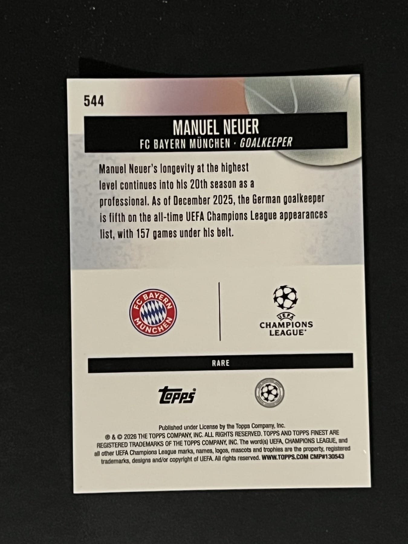 Manuel Neuer back