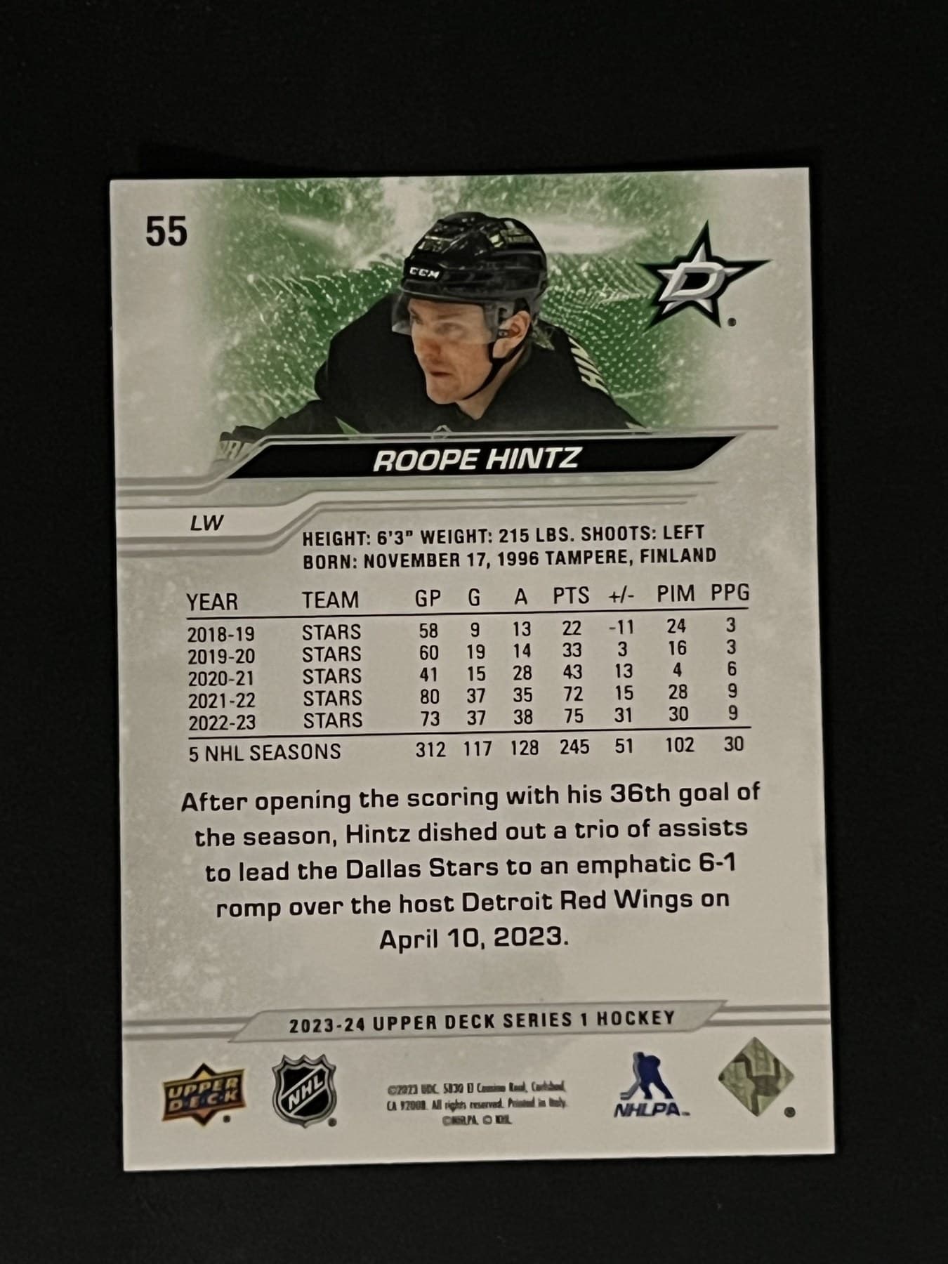 Roope Hintz back