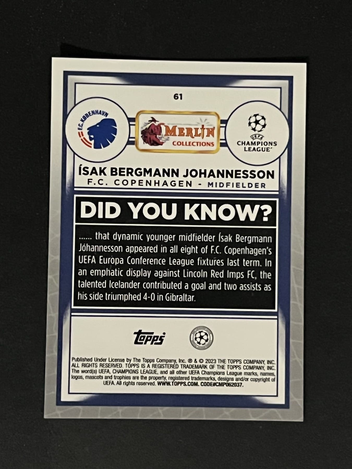 Ísak Bergmann Johannesson back