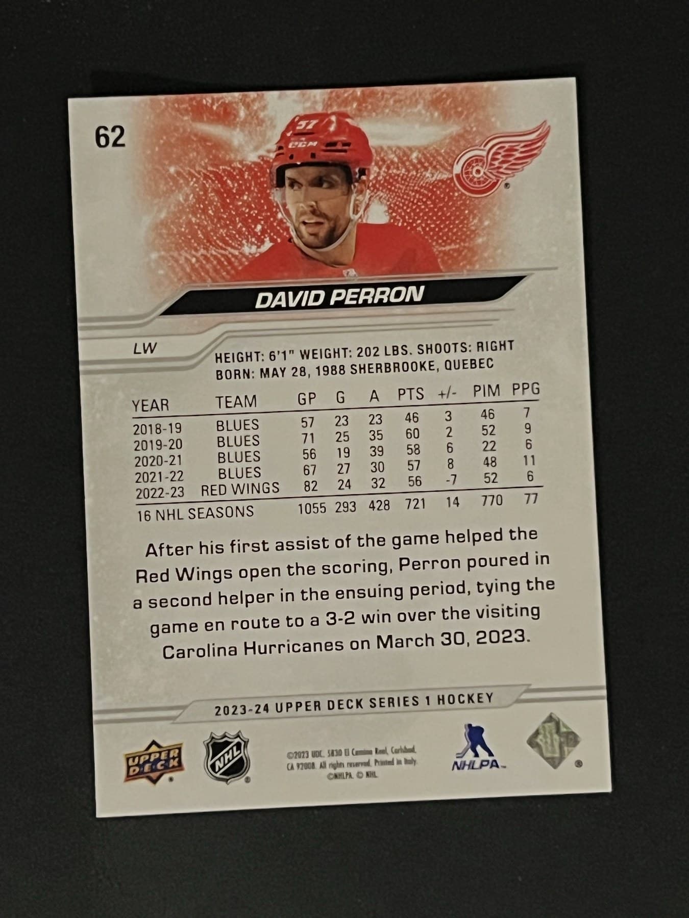David Perron back