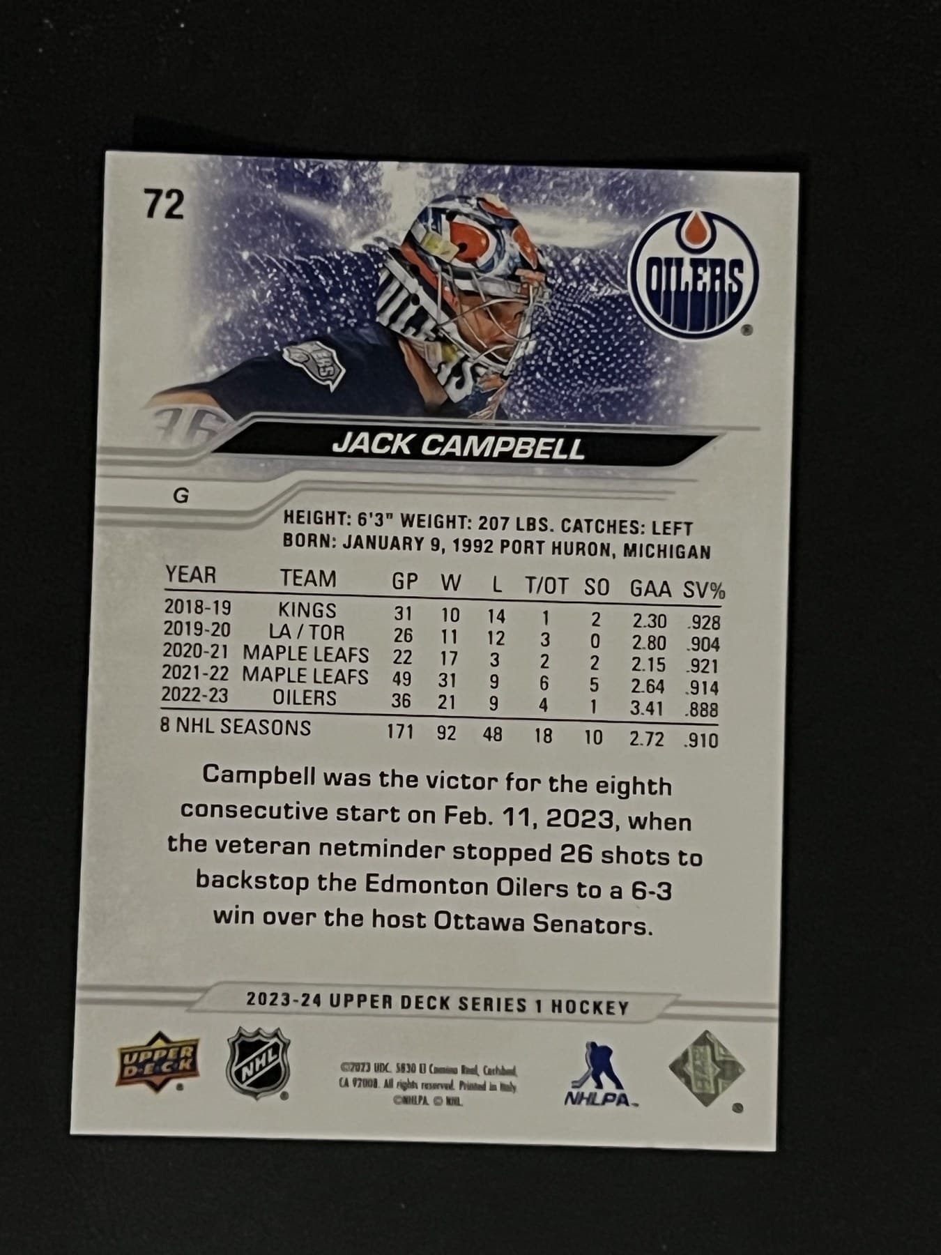 Jack Campbell back