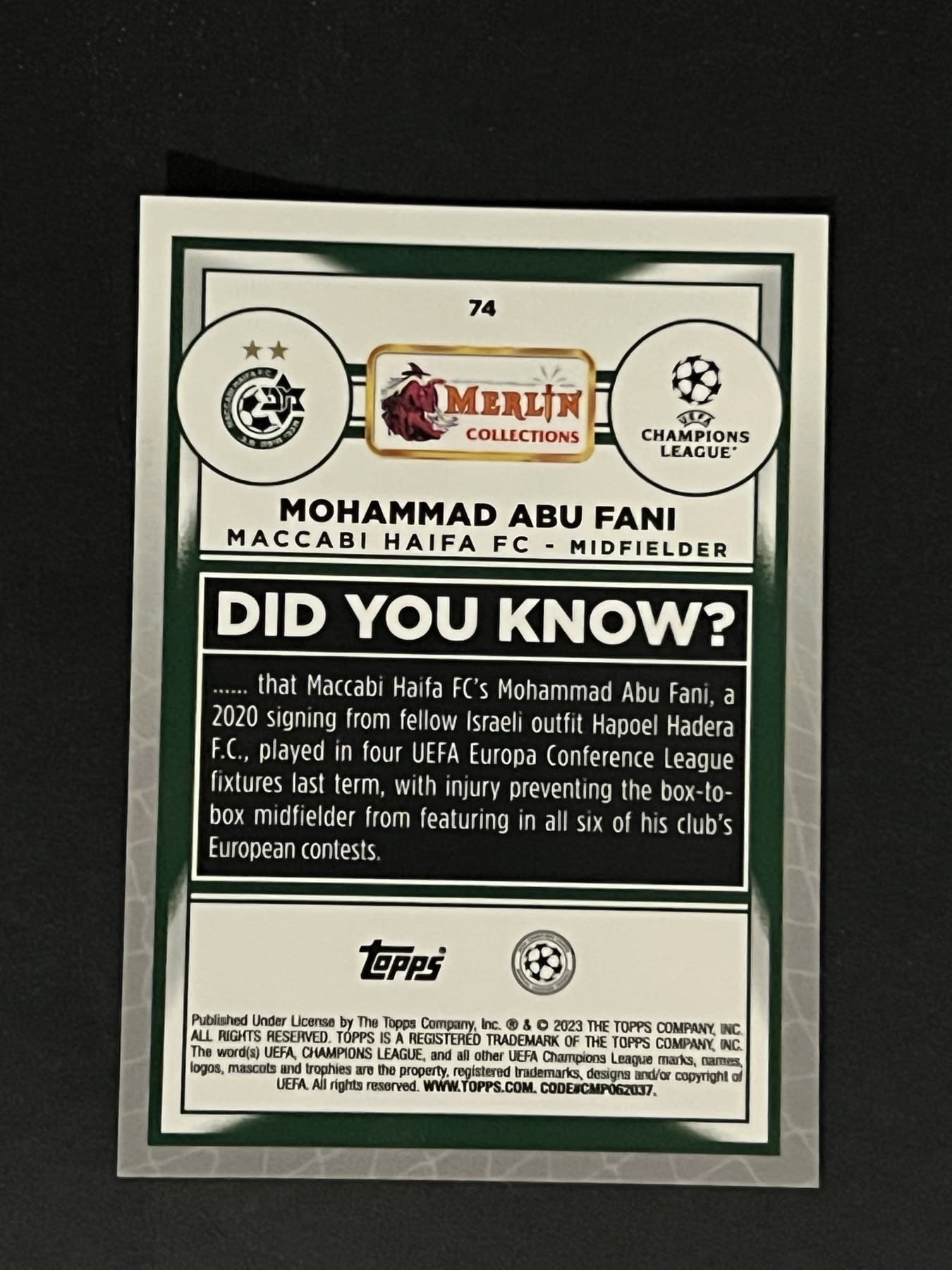 Mohammad Abu Fani back