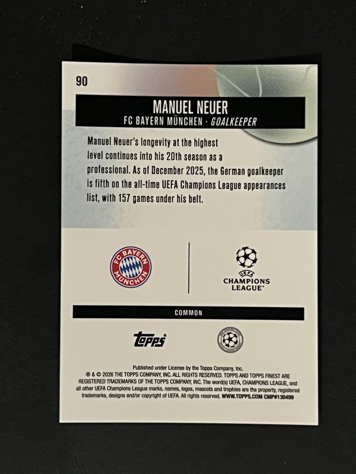 Manuel Neuer back