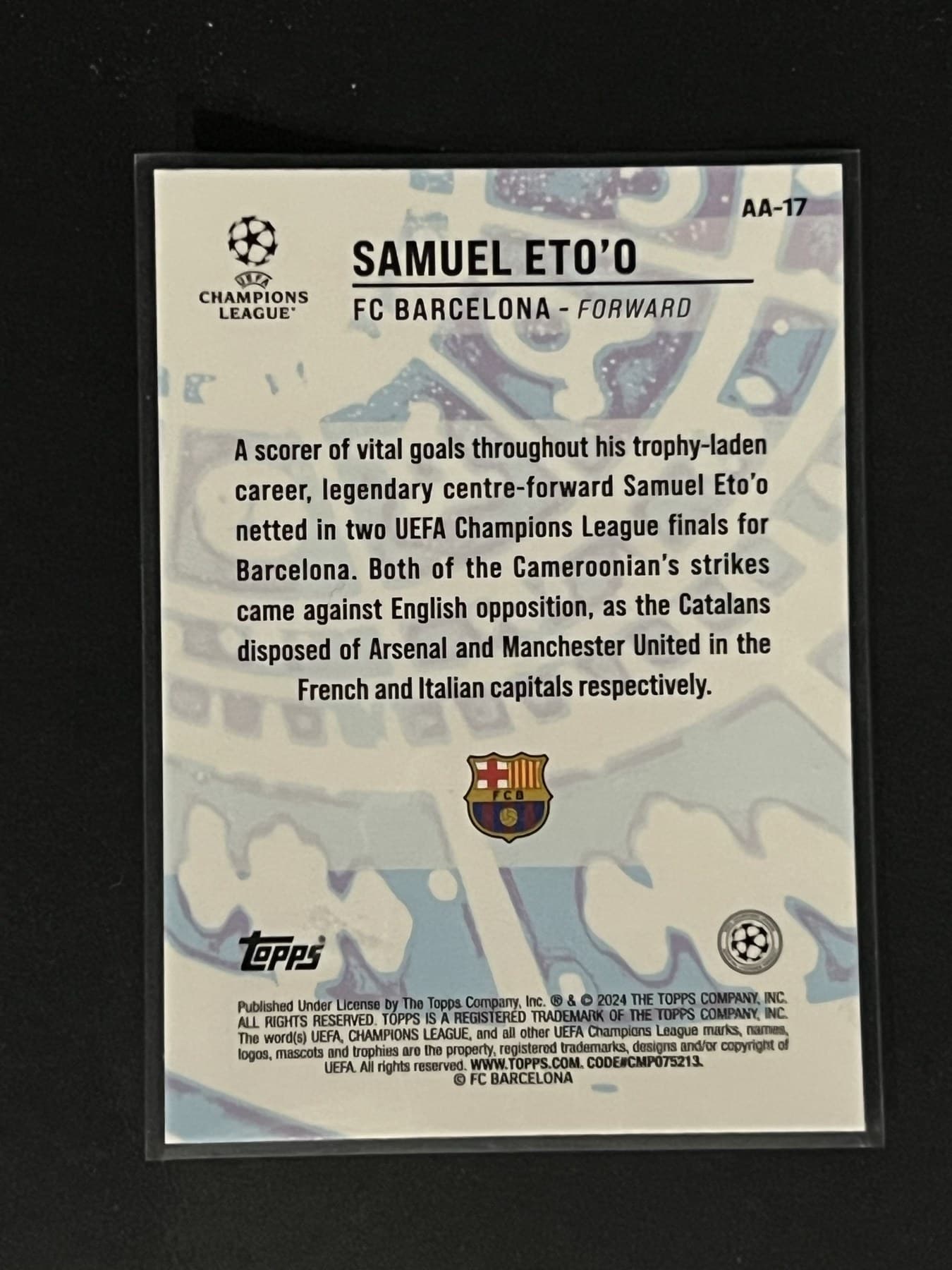 Samuel Eto’o back