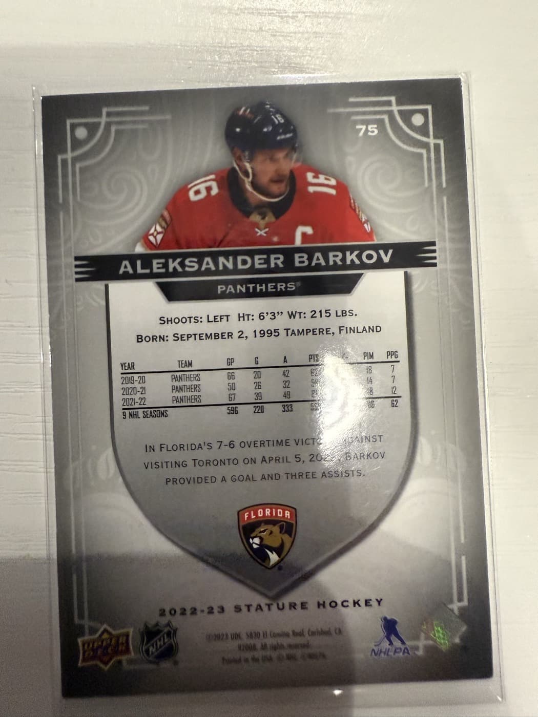 Aleksander Barkov back