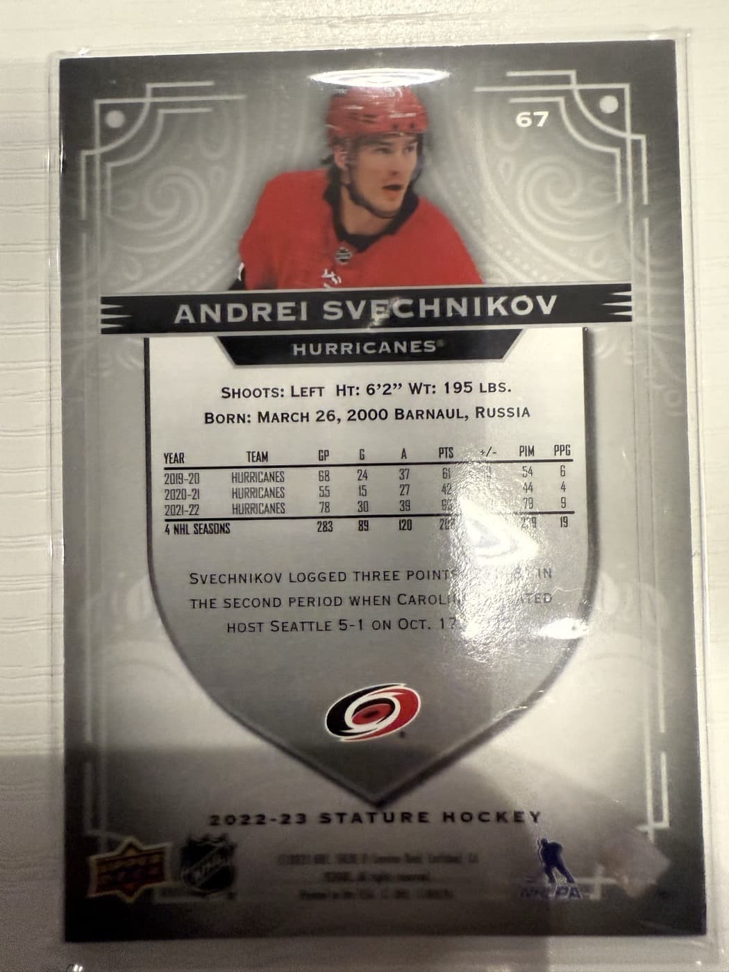 Andrei Svechnikov back