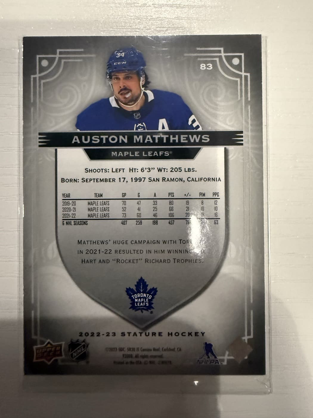 Auston Matthews back
