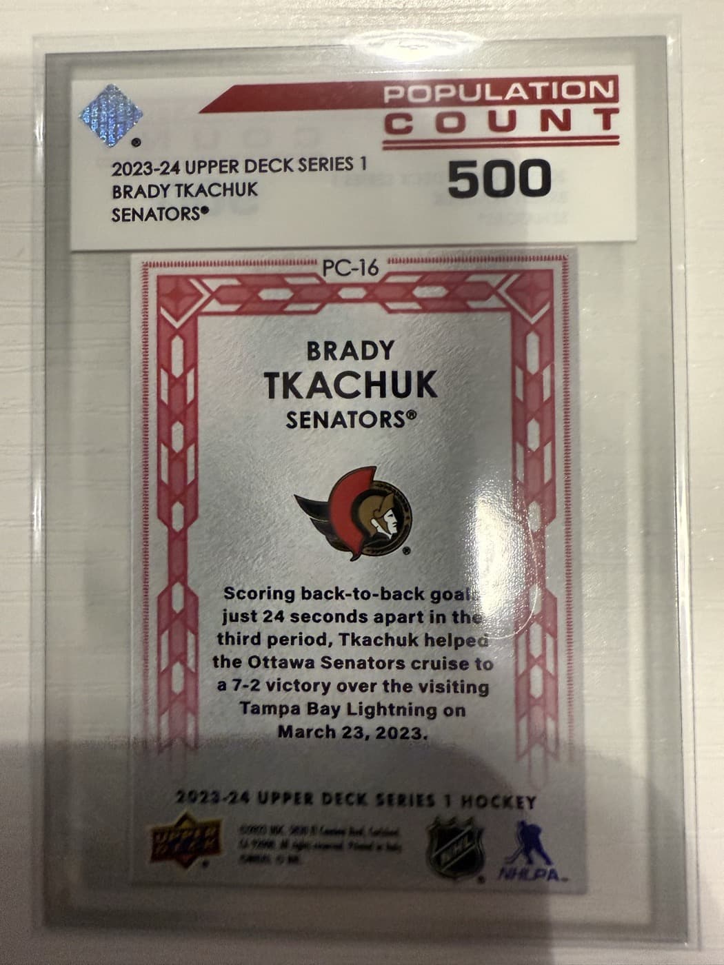 Brady Tkachuk back