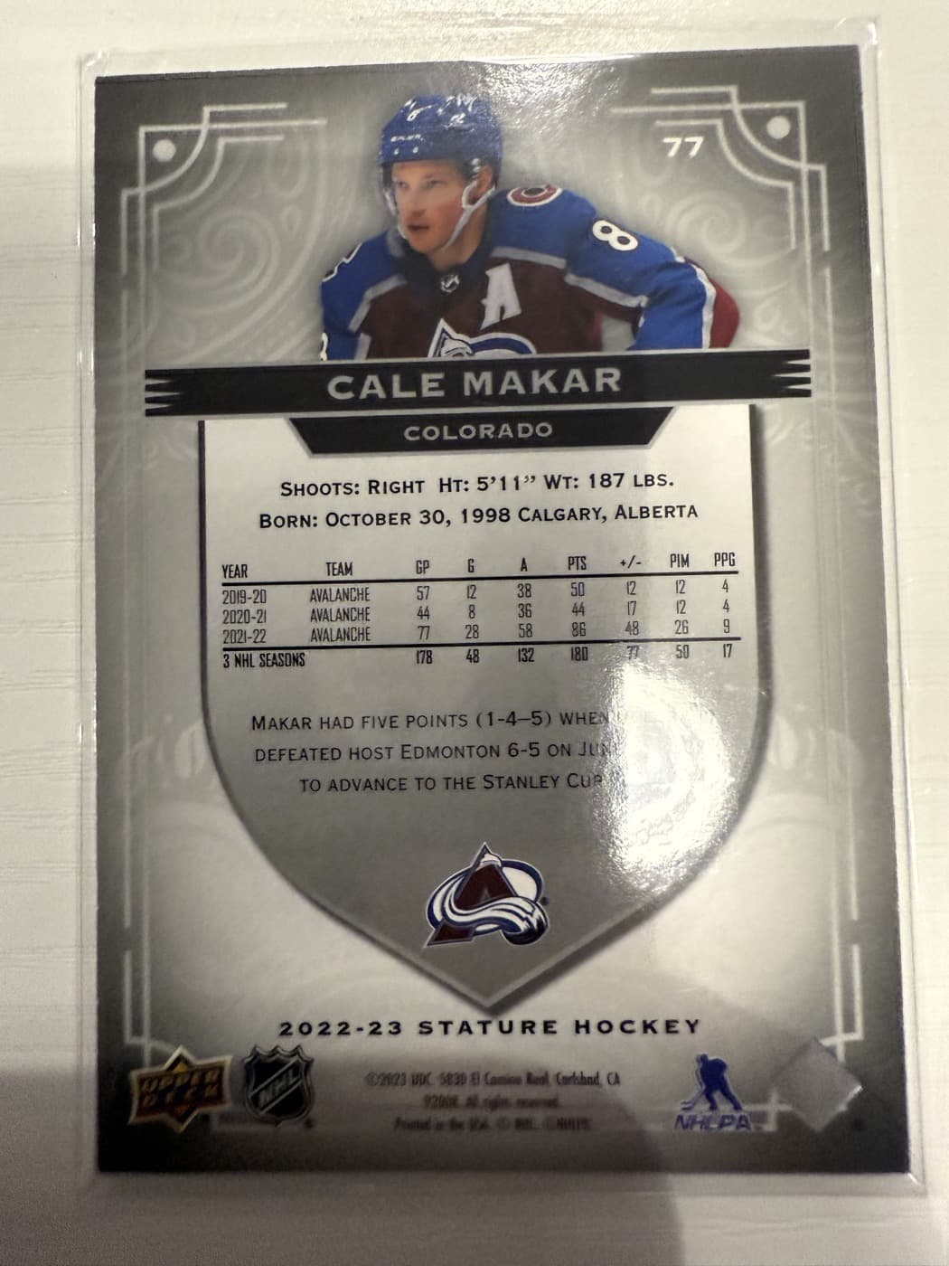 Cale Makar back