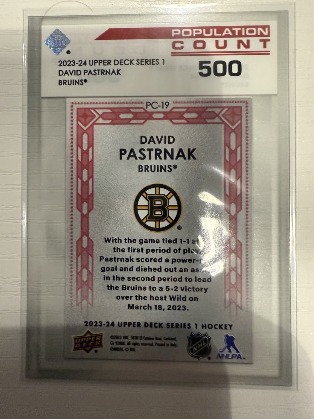 David Pastrnak back