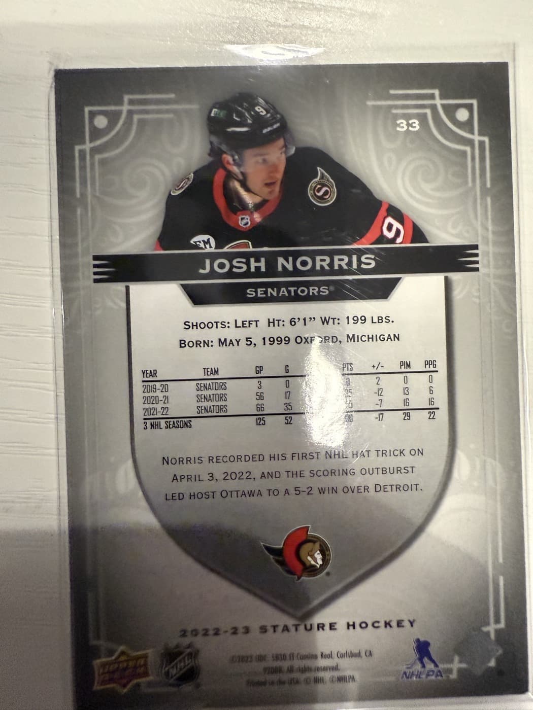 Josh Norris back
