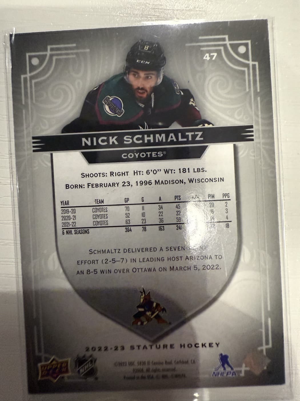 Nick Schmaltz back